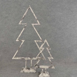 [XL6079] TREE SET CUT OUT 24&quot;/12&quot; BIRCH-LOOK