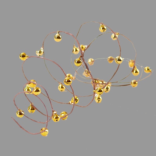 [XL8072-LGD] JINGLE BELL GARLAND  6.5'  LIGHT GOLD