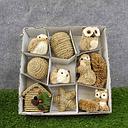 [XL8076] ORNAMENT ASSORTMENT 9-ASST SISAL ANIMALS