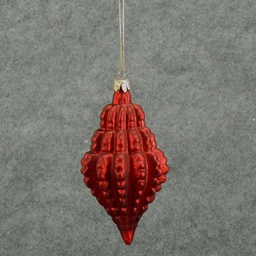 [XM4013-RED] ORNAMENT GLASS FINIAL SHAPE  RED