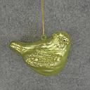 [XM5021-LGN] BIRD ORNAMENT BACK FACING 3"  LIGHT GREEN