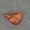 [XM5021-RUS] BIRD ORNAMENT BACK FACING 3"  RUST