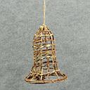 [XR4047] BELL HANGING VINE/CONE 10"x7" NATURAL