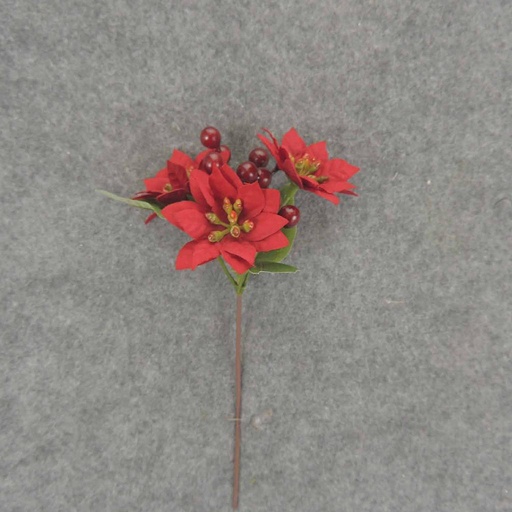 [XB6127-RED] POINSETTIA MINI/BERRY PICK 8"