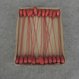 [XB6123] HEART PICK 1.25&quot; 8&quot; PICK RED (24/BOX)