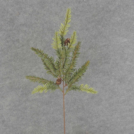 [XE6045] HEMLOCK PINE & CONE SPRAY 20.5" LIFELIKE