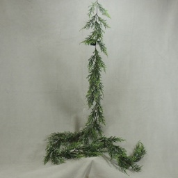 [XG61] GARLAND SNOW PINE/CONE 6' POLY