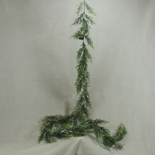 [XG61] GARLAND SNOW PINE/CONE 6' POLY