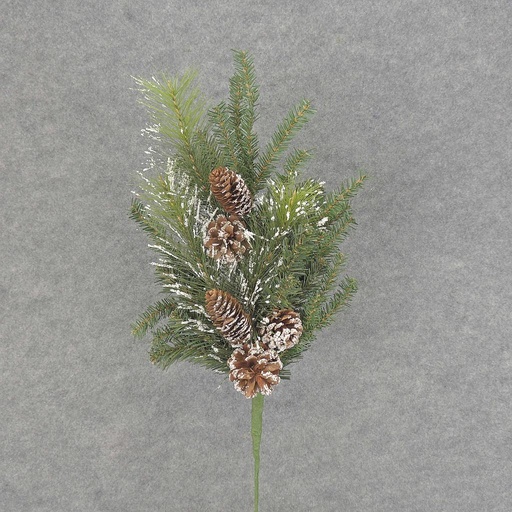 [XL6033] PINE SPRAY 27" w/SNOW/CONES LARGE