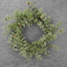 [XL8008] WREATH MING PINE W/CONES 24&quot;