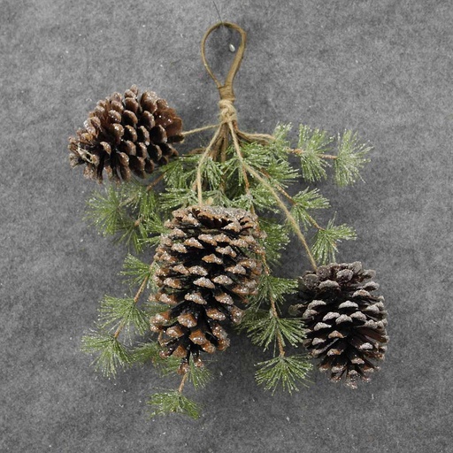 [XL8012] MING PINE HANGER W/LARGE CONES 14"
