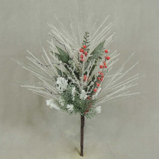 [XR303] 18" PINE LONG SPRAY X3 W/SNOW/ICE