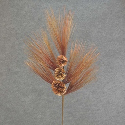 [XR5033-CGD] PINE SPRAY 32&quot; CONE/BERRY/LVS  COPPER/GOLD