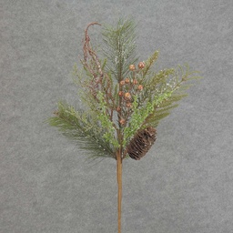 [XR5036] PINE SPRAY CONE/BERRY/GLIT 22&quot;