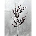 [XJ341-BUR] BERRY SPRAY 22" ICED & FLOCKED  BURGUNDY