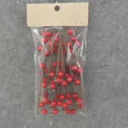 [XL8074-RED] BERRY PICKS IN BAG 6" (8/BAG)  RED