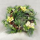 [XE362] WREATH 16&quot; HELLE/CONE/BERRY/EUC PINE W/FROST