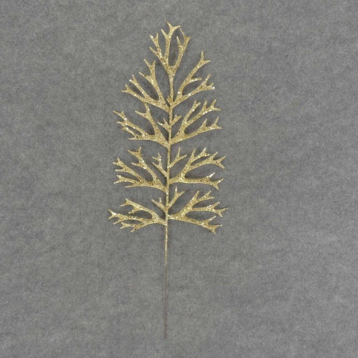 [XB6159-GLD] STAGHORN GLITTER SPRAY 20"       GOLD