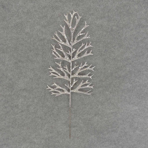 [XB6159-SIL] STAGHORN GLITTER SPRAY 20"       SILVER