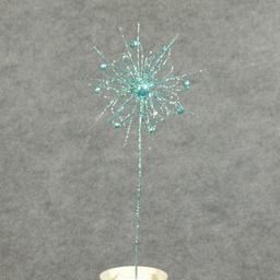 [XE4070-BLU] SNOWFLAKE GLITTER PICK 15&quot;  BLUE