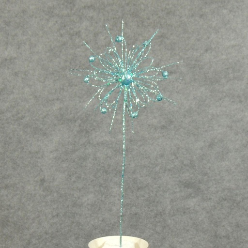[XE4070-BLU] SNOWFLAKE GLITTER PICK 15"  BLUE