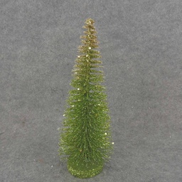 [XL6071] TREE 10&quot; GREEN/GOLD GLITTER