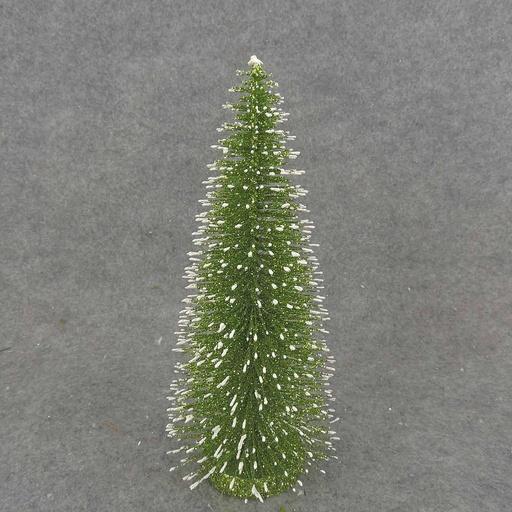 [XL6073] TREE 14" GREEN GLITTER/SNOW