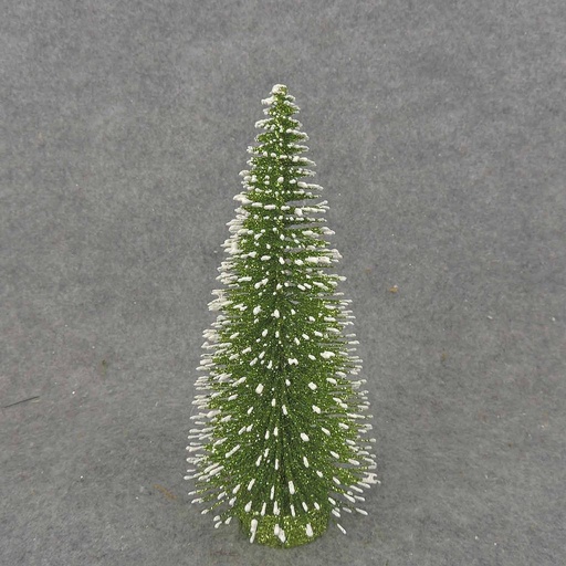 [XL6074] TREE 8.5" GREEN GLITTER/SNOW