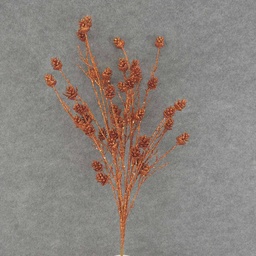 [XB6149-COP] TWIG/CONE SPRAY X9 25" GLITTER  COPPER