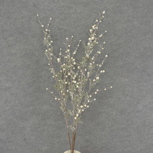 [XB7015-WHT] BERRY/TWIG SPRAY 35" W/SNOW