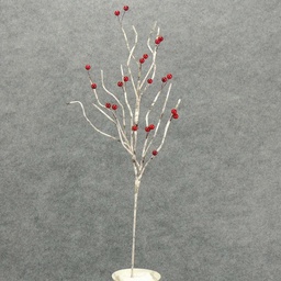 [XJ4128-RED] WILLOW BRANCHES 24&quot; W/BERRIES  RED