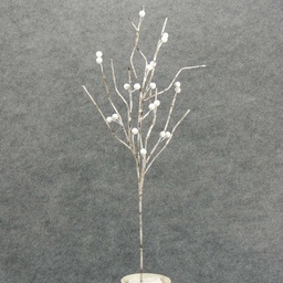 [XJ4128-WHT] WILLOW BRANCHES 24&quot; W/BERRIES  WHITE