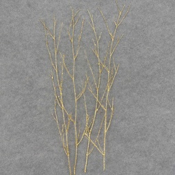 [XL6037-GLD] TWIG SPRAY W/GLITTER 4/BAG 24"  GOLD