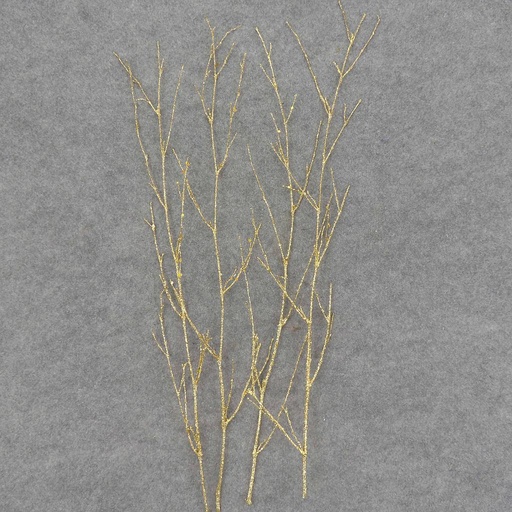 [XL6037-GLD] TWIG SPRAY W/GLITTER 4/BAG 24"  GOLD