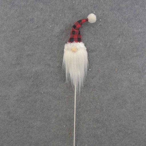 [XA9015-RED] SANTA PICK 22" RED PLAID HAT