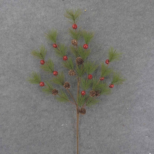 [XA9022] MING PINE & RED BERRY SPRAY 30"