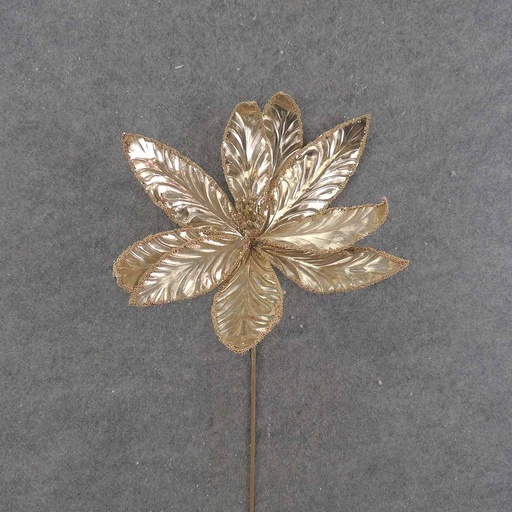 [XA9030-GLD] POINSETTIA PICK 17" METALLIC GOLD