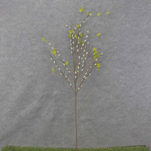 [SA0036] PUSSY WILLOW TWIG SPRAY 41" GREEN