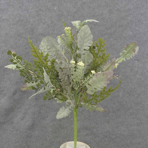 [SA0039] FOLAGE & FERN BUSH 21" FLOCKED