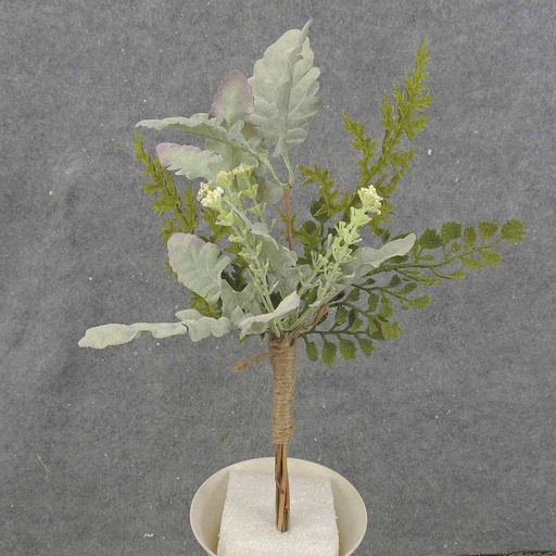 [SA0040] FOLIAGE & FERN BUNDLE 12" FLOCKED