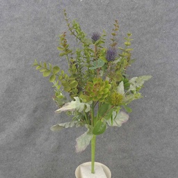 [SA0042] EUCALYPTUS/THISTLE/SUCCULENT BUSH 21"