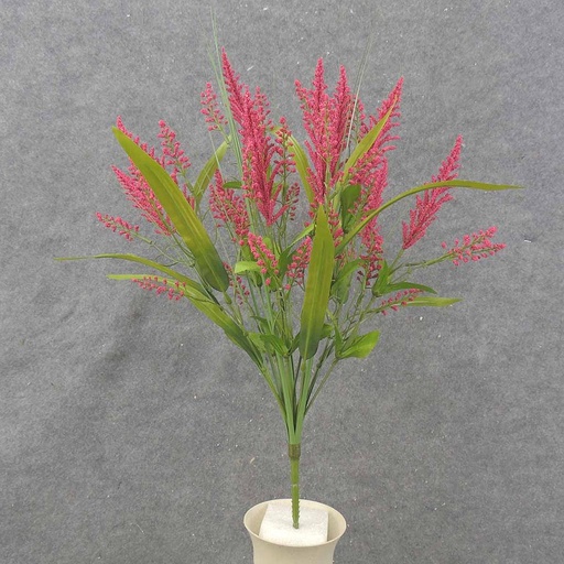 [SB0076-PNK] HEATHER/GRASS BUSH X10 21"  PINK