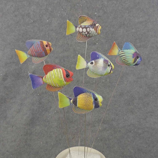 [BN0001] TROPICAL FISH 2.5"x1.75" ON 10" PICK 6-ASST