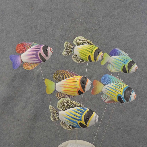 [BN0002] TROPICAL FISH 4.25"x2.75" ON 10" PICK 6-ASST