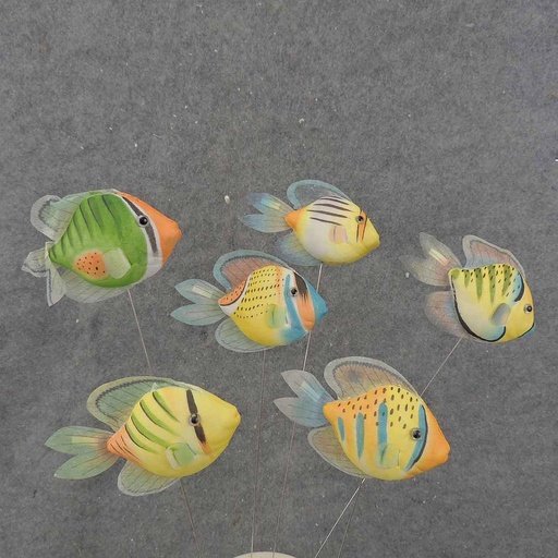 [BN0003] TROPICAL FISH 4.5"x3" ON 10" PICK 6-ASST