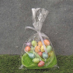 [BN0006] 1" ASSORTED EGGS IN BAG W/GRASS (24/BAG)