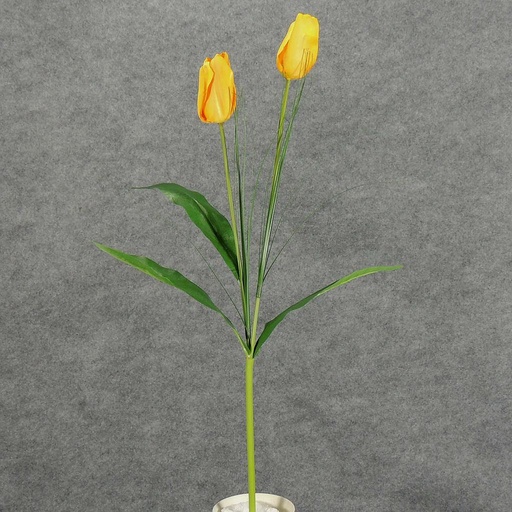 [S702364-YEL] TULIP/ONION 30" GRASS SPRAY X2 YELLOW