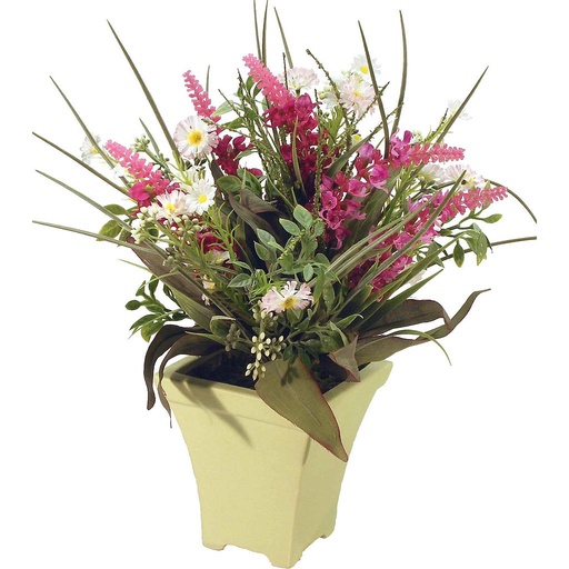 [S892467-BEA] POTTED DAISY LAVENDER 12" BEAUTY