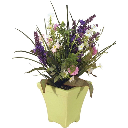 [S892467-PUR] POTTED DAISY LAVENDER 12" PURPLE