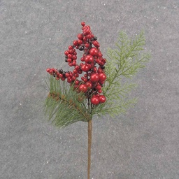 [XE0003] 13&quot; PINE &amp; BERRY CLUSTER PICK